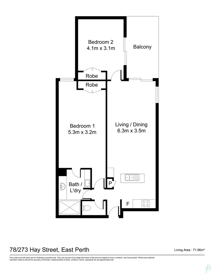 Floorplan of Homely apartment listing, 78/273 Hay Street, East Perth WA 6004