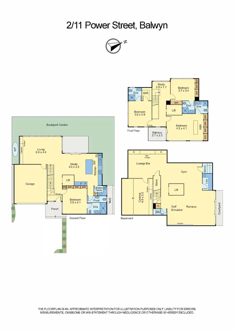 Floorplan of Homely townhouse listing, 2/11 Power Street, Balwyn VIC 3103