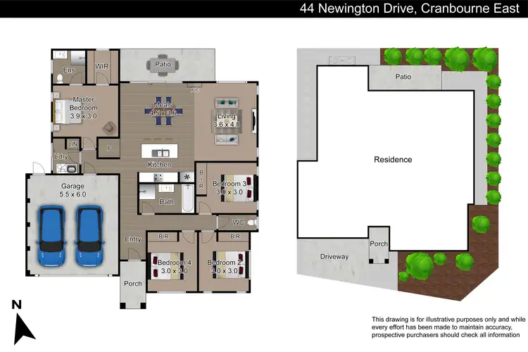 Floorplan of Homely house listing, 44 Newington Drive, Cranbourne East VIC 3977