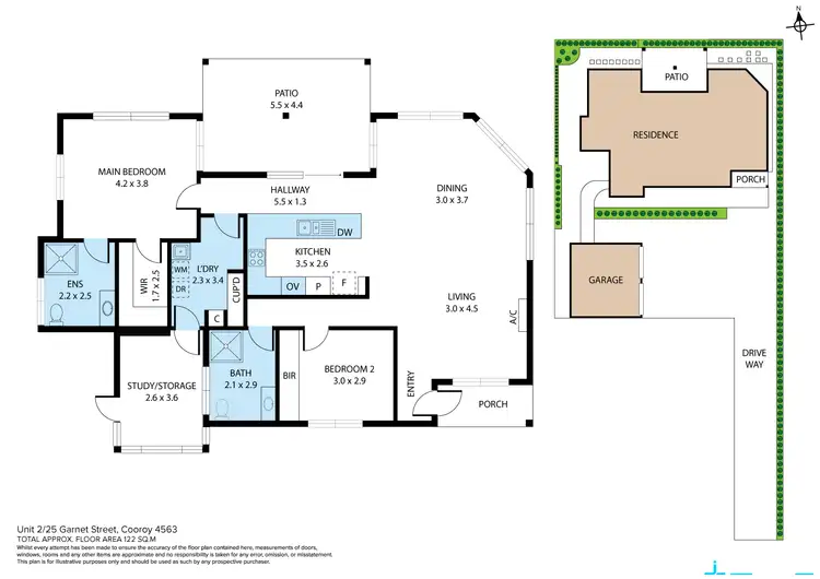 Floorplan of Homely villa listing, 2/25 Garnet St, Cooroy QLD 4563