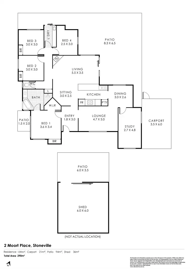 Floorplan of Homely house listing, 2 Moort Place, Stoneville WA 6081