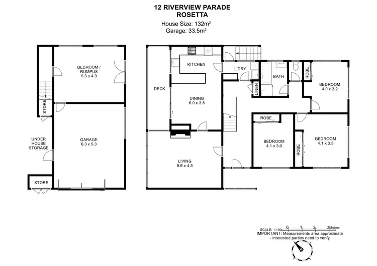Floorplan of Homely house listing, 12 Riverview Parade, Rosetta TAS 7010
