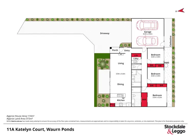 Floorplan of Homely townhouse listing, 11A Katelyn Court, Waurn Ponds VIC 3216