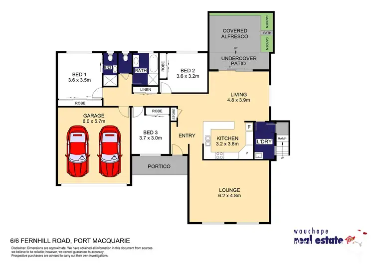 Floorplan of Homely villa listing, 6/6 Fernhill Road, Port Macquarie NSW 2444