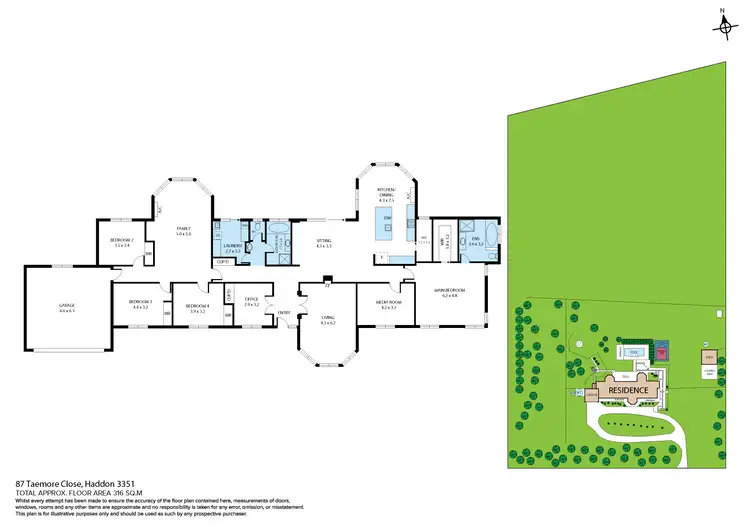 Floorplan of Homely house listing, 87 Taemore Close, Haddon VIC 3351