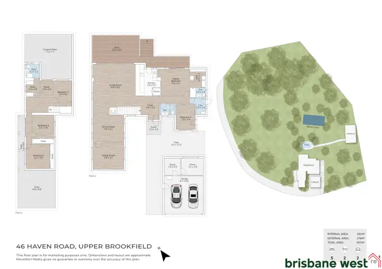 Floorplan of Homely rural property listing, 46 Haven Road, Upper Brookfield QLD 4069