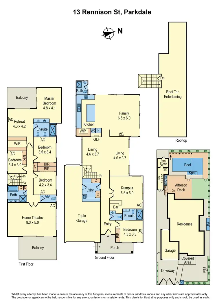 Floorplan of Homely house listing, 13 Rennison Street, Parkdale VIC 3195