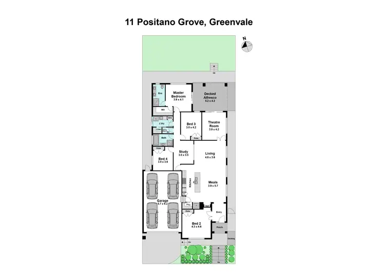 Floorplan of Homely house listing, 11 Positano Grove, Greenvale VIC 3059