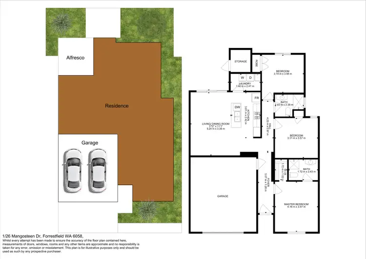 Floorplan of Homely house listing, 1/26 Mangosteen Drive, Forrestfield WA 6058