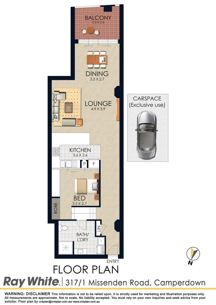 Floorplan of Homely apartment listing, 317/1 Missenden Road, Camperdown NSW 2050
