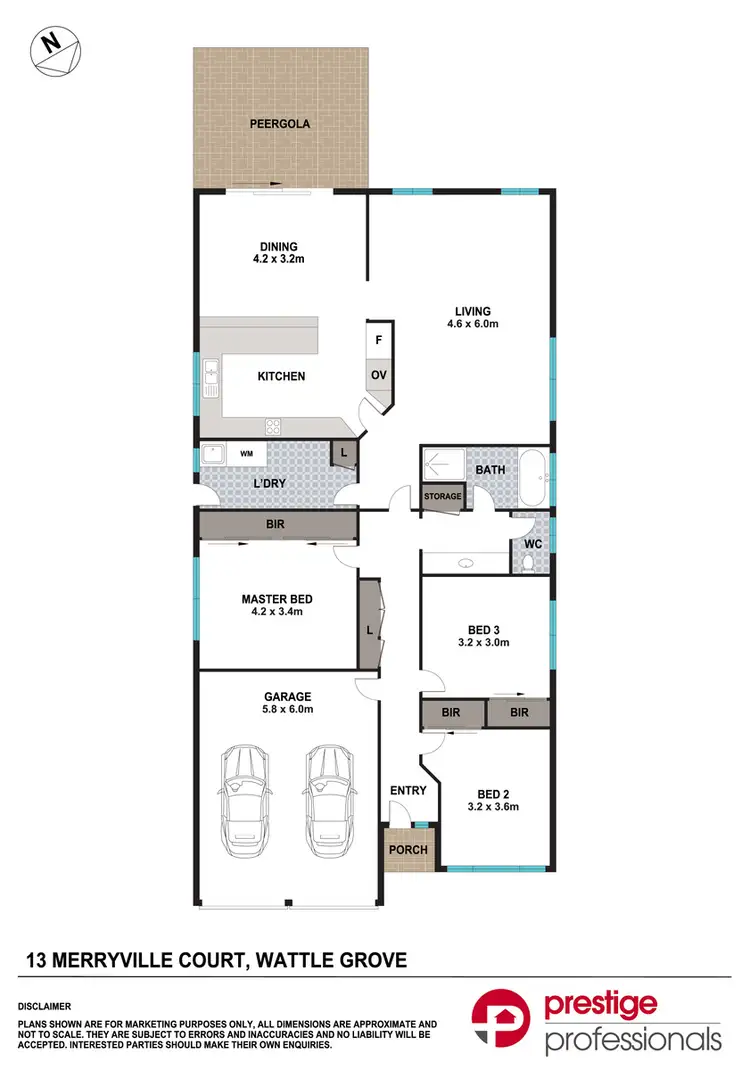 Floorplan of Homely house listing, 13 Merryville Court, Wattle Grove NSW 2173