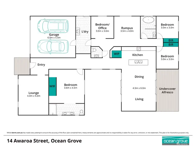 Floorplan of Homely house listing, 14 Awaroa Street, Ocean Grove VIC 3226