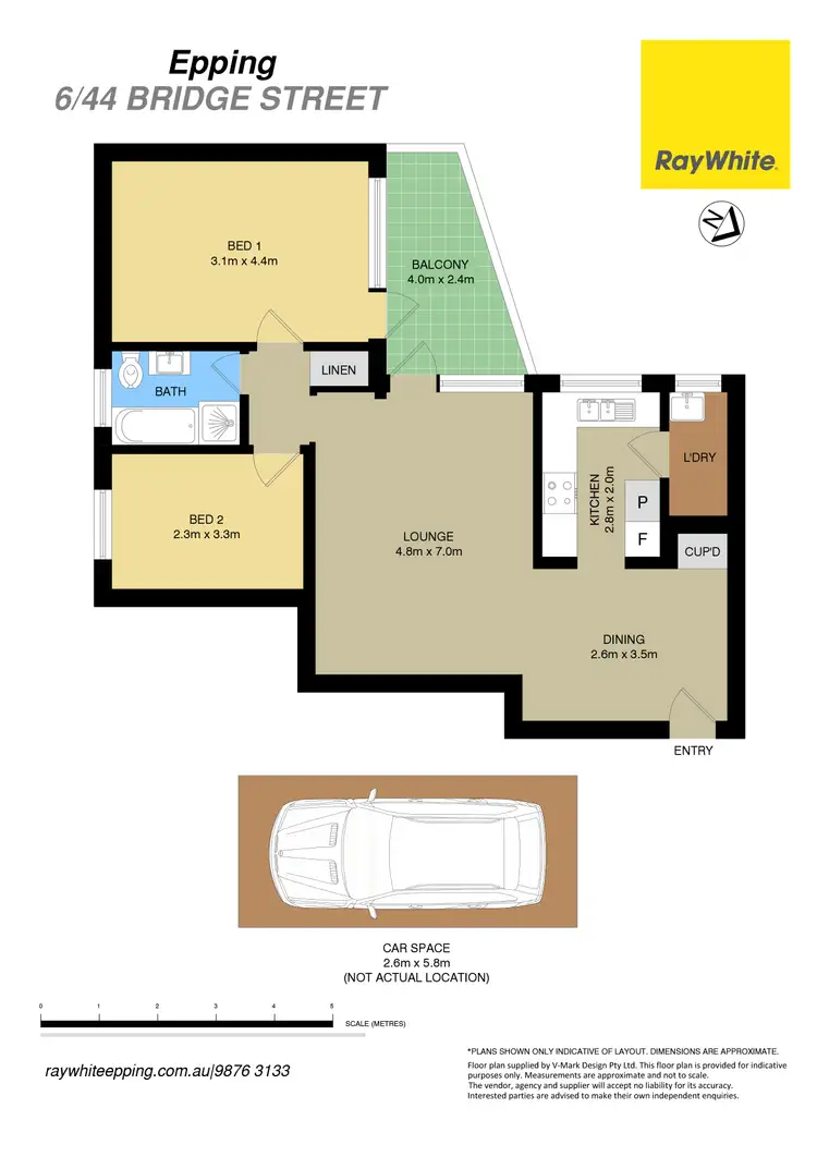 Floorplan of Homely unit listing, 6/44 Bridge Street, Epping NSW 2121