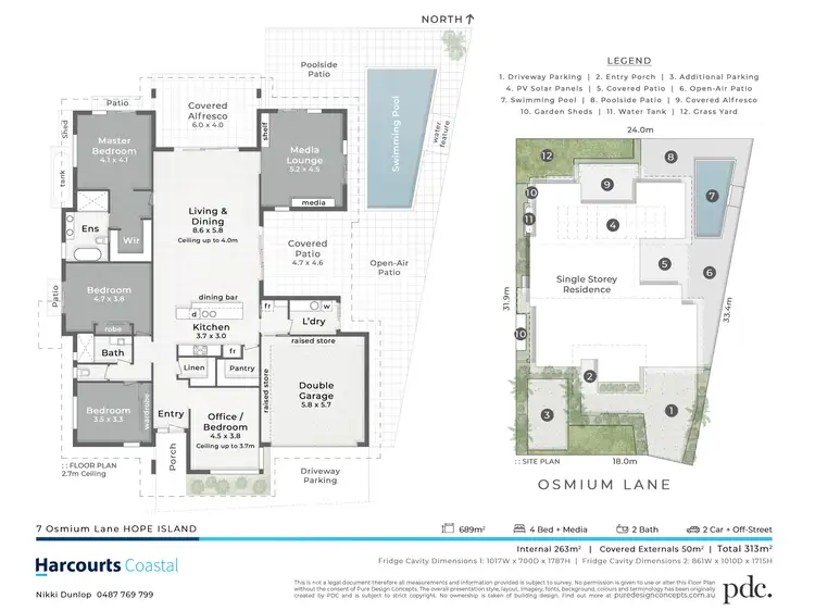 Floorplan of Homely house listing, 7 Osmium Lane, Hope Island QLD 4212