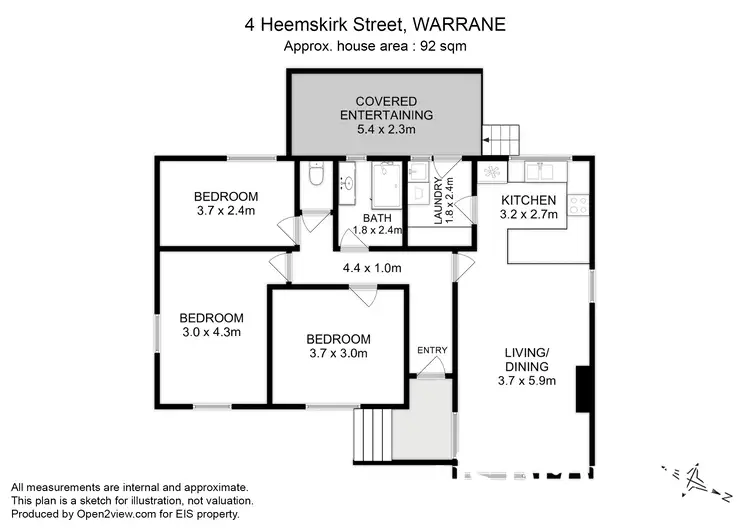 Floorplan of Homely house listing, 1/4 Heemskirk Street, Warrane TAS 7018