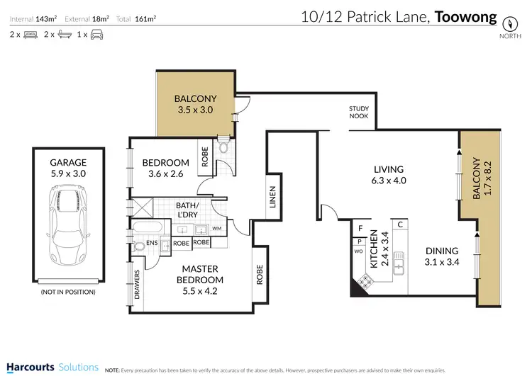 Floorplan of Homely unit listing, 10/12 Patrick Lane, Toowong QLD 4066