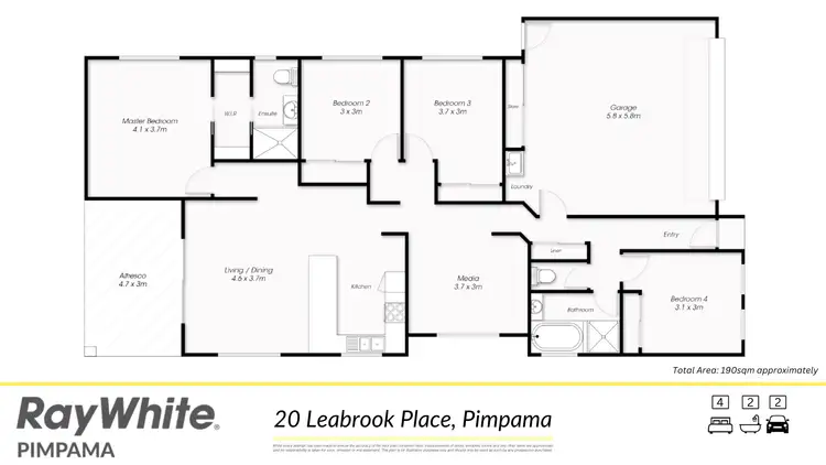 Floorplan of Homely house listing, 20 Leabrook Place, Pimpama QLD 4209