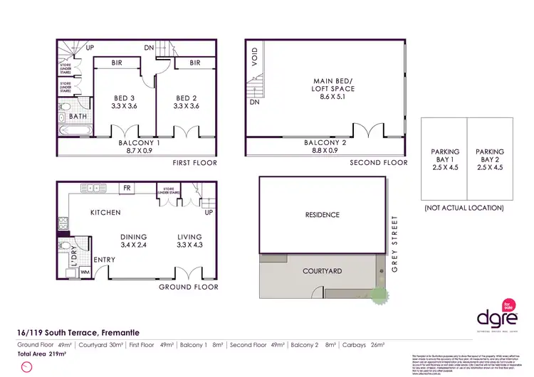 Floorplan of Homely townhouse listing, 16/119 South Terrace, Fremantle WA 6160