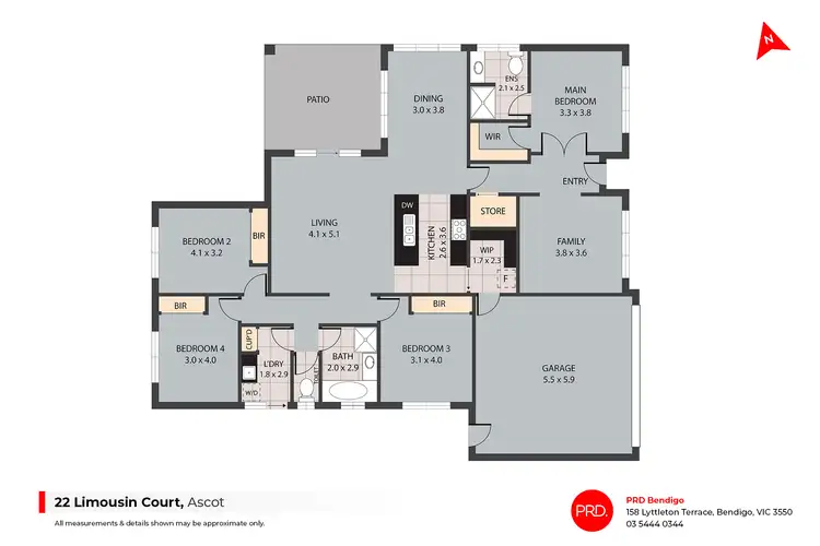 Floorplan of Homely house listing, 22 Limousin Court, Ascot VIC 3551