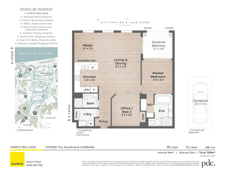 Floorplan of Homely unit listing, 47/3030 The Boulevard, Carrara QLD 4211