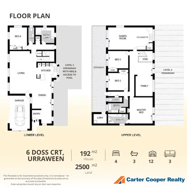 Floorplan of Homely house listing, 6 Doss Court, Urraween QLD 4655