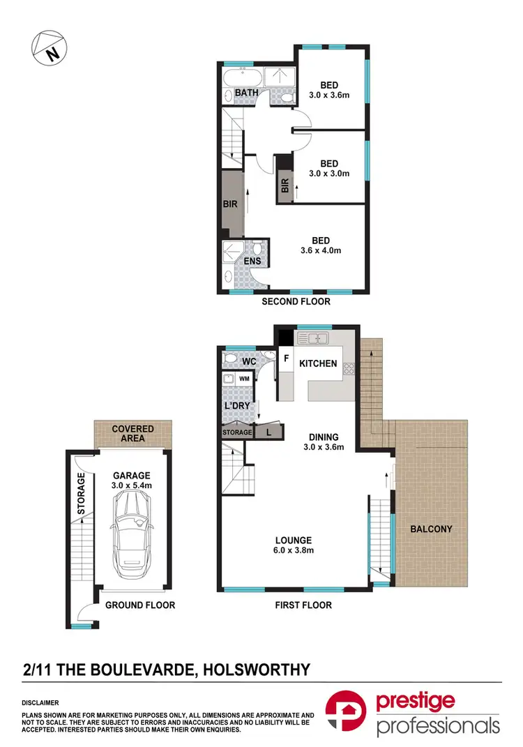 Floorplan of Homely townhouse listing, 2/11 The Boulevarde, Holsworthy NSW 2173