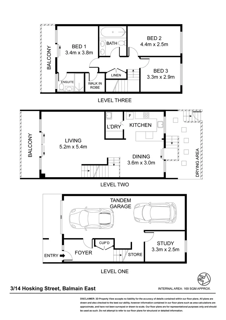 Floorplan of Homely house listing, 3/14 Hosking Street, Balmain East NSW 2041