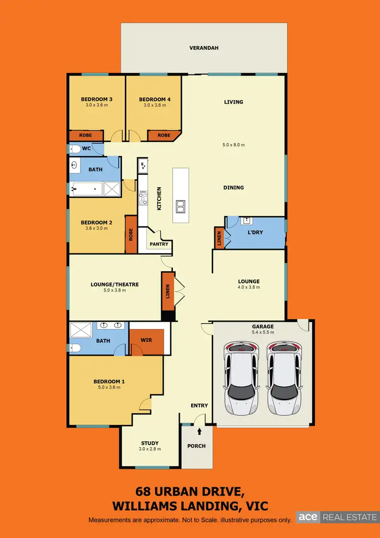 Floorplan of Homely house listing, 68 Urban Drive, Williams Landing VIC 3027