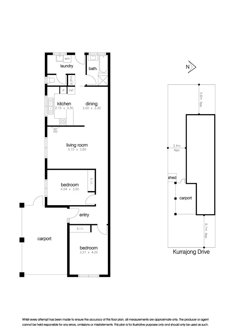 Floorplan of Homely unit listing, 1/31 Kurrajong Drive, Altona Meadows VIC 3028
