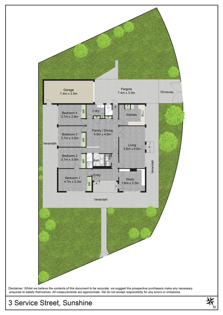 Floorplan of Homely house listing, 3 Service Street, Sunshine VIC 3020