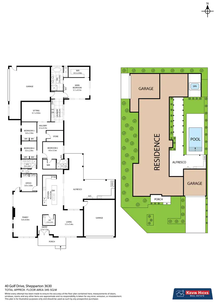 Floorplan of Homely house listing, 40 Golf Drive, Shepparton VIC 3630