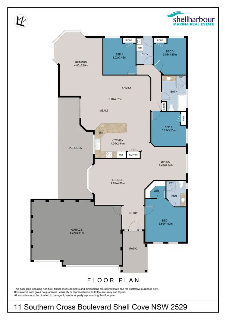 Floorplan of Homely house listing, 11 Southern Cross Boulevard, Shell Cove NSW 2529
