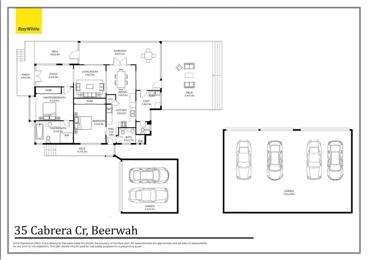 Floorplan of Homely house listing, 35 Cabrera Crescent, Beerwah QLD 4519