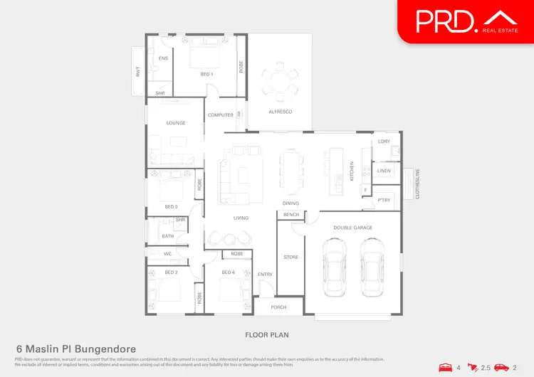 Floorplan of Homely house listing, 6 Maslin Place, Bungendore NSW 2621
