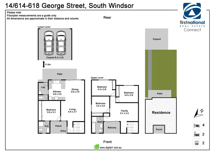 Floorplan of Homely townhouse listing, 14/614-618 George Street, South Windsor NSW 2756