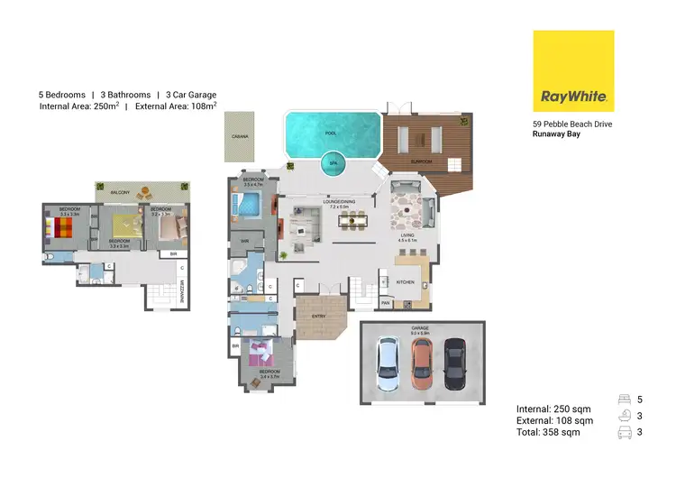 Floorplan of Homely house listing, 59 Pebble Beach Drive, Runaway Bay QLD 4216