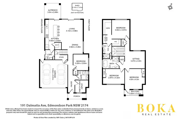 Floorplan of Homely house listing, 191 Dalmatia Avenue, Edmondson Park NSW 2174