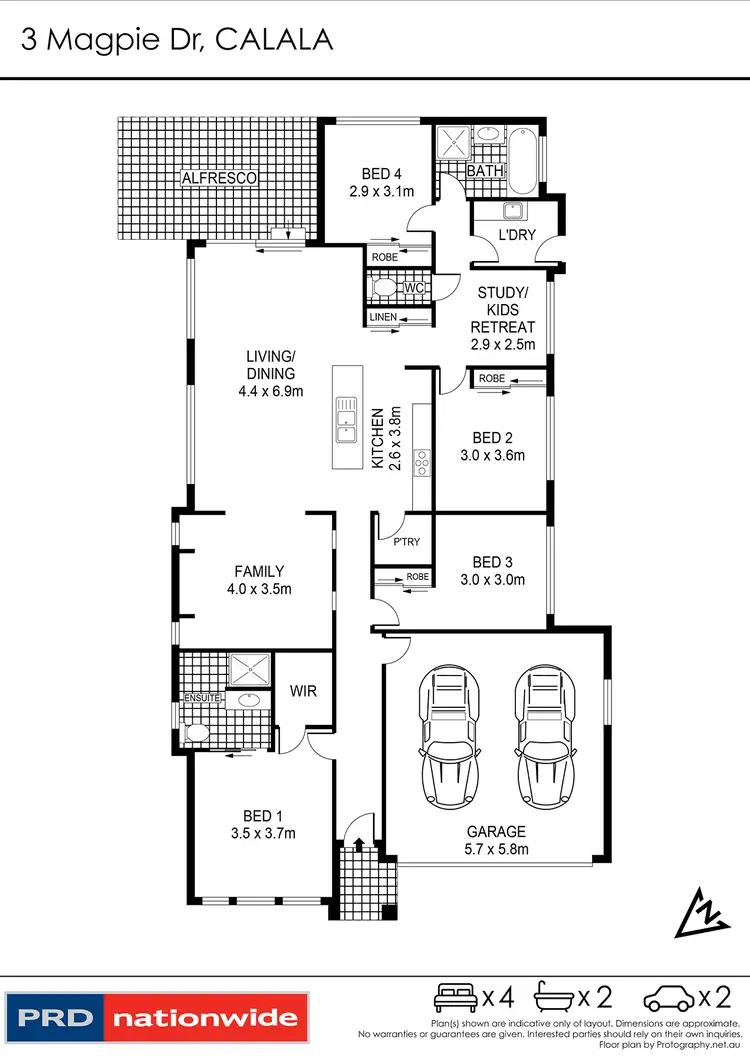 Floorplan of Homely house listing, 3 Magpie Drive, Tamworth NSW 2340