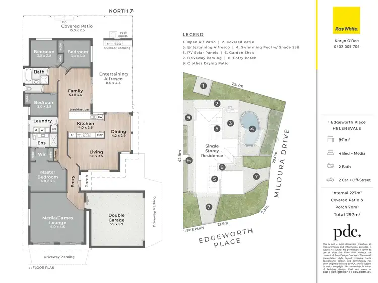 Floorplan of Homely house listing, 1 Edgeworth Place, Helensvale QLD 4212