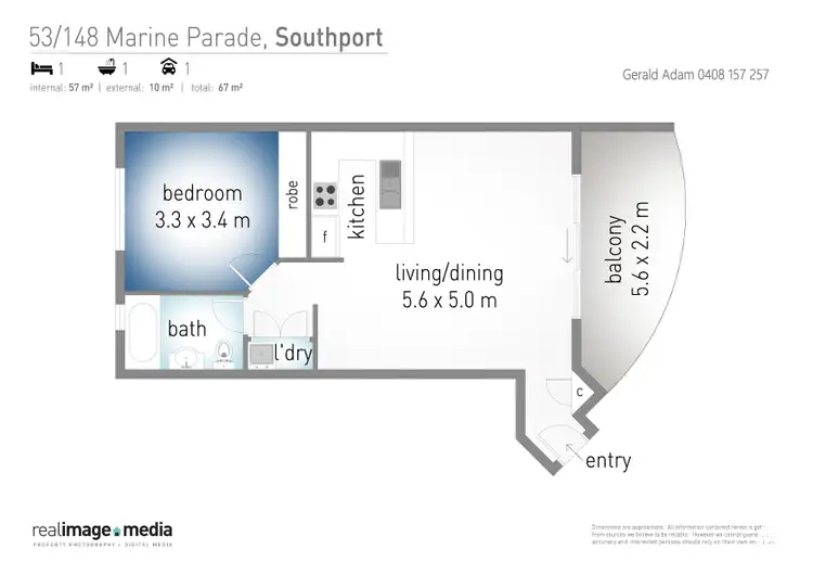 Floorplan of Homely unit listing, 53/150 Marine Parade, Southport QLD 4215