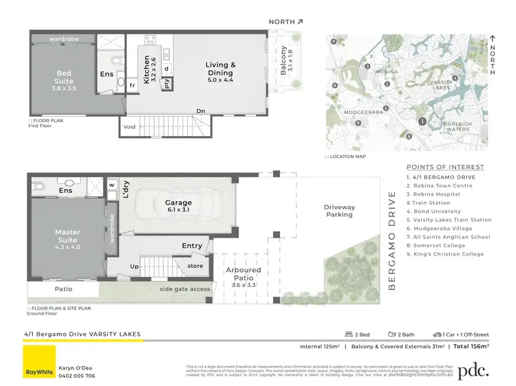 Floorplan of Homely house listing, 4/1 Bergamo Drive, Varsity Lakes QLD 4227