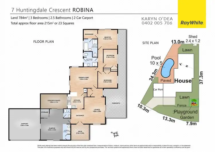 Floorplan of Homely house listing, 7 Huntingdale Crescent, Robina QLD 4226