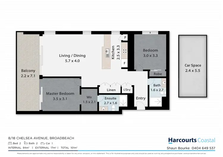 Floorplan of Homely apartment listing, 8/18 Chelsea Avenue, Broadbeach QLD 4218