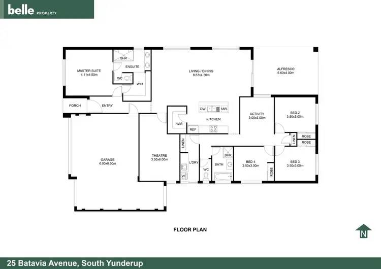 Floorplan of Homely house listing, 25 Batavia Quays, South Yunderup WA 6208