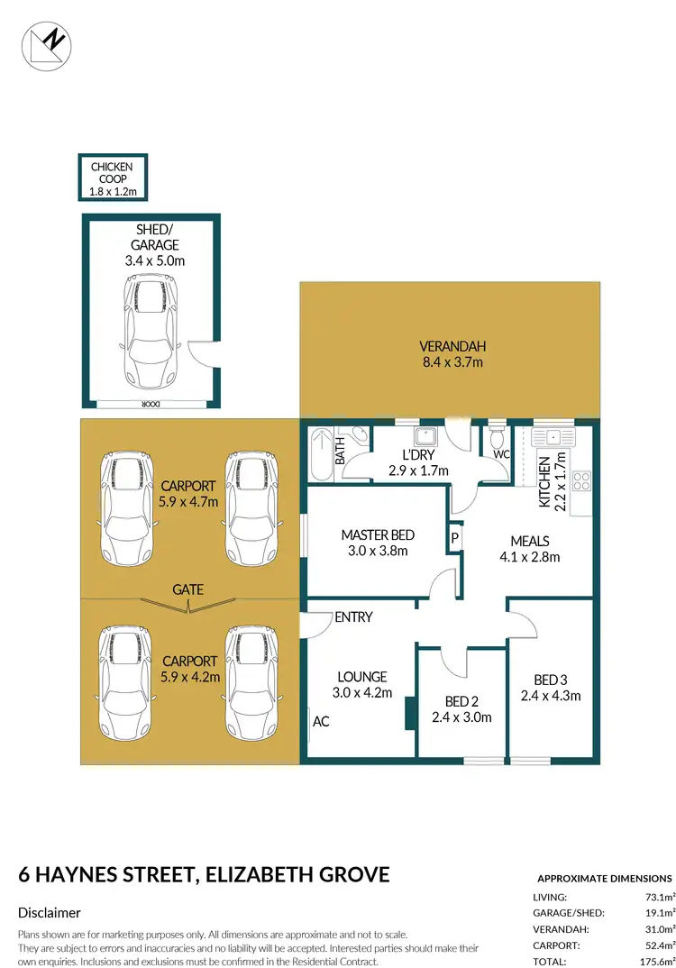 Floorplan of Homely house listing, 6 Haynes Street, Elizabeth Grove SA 5112