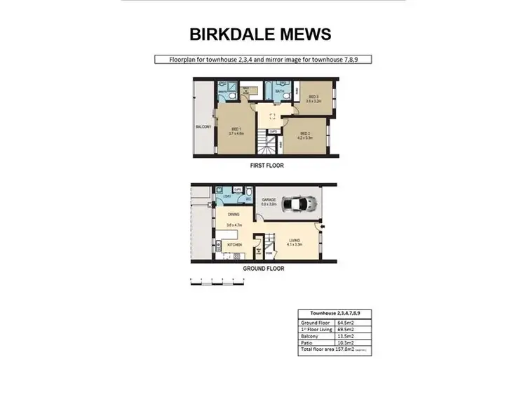 Floorplan of Homely townhouse listing, 7/43 Surman Street, Birkdale QLD 4159