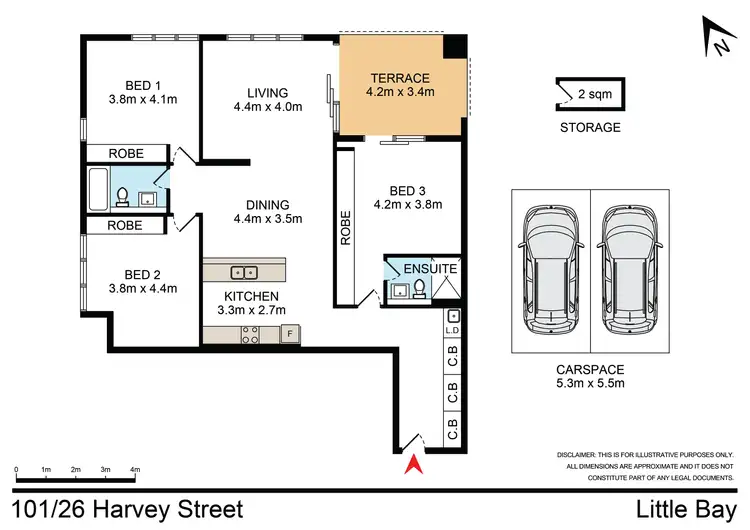 Floorplan of Homely apartment listing, 101/26 Harvey Street, Little Bay NSW 2036
