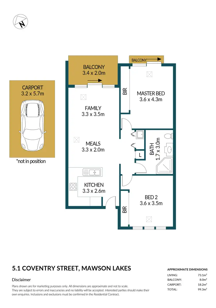 Floorplan of Homely unit listing, 5/1 Coventry Street, Mawson Lakes SA 5095