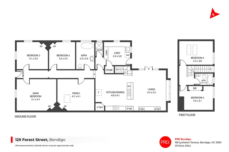 Floorplan of Homely house listing, 129 Forest Street, Bendigo VIC 3550