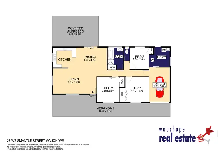 Floorplan of Homely house listing, 28 Weismantle Street, Wauchope NSW 2446